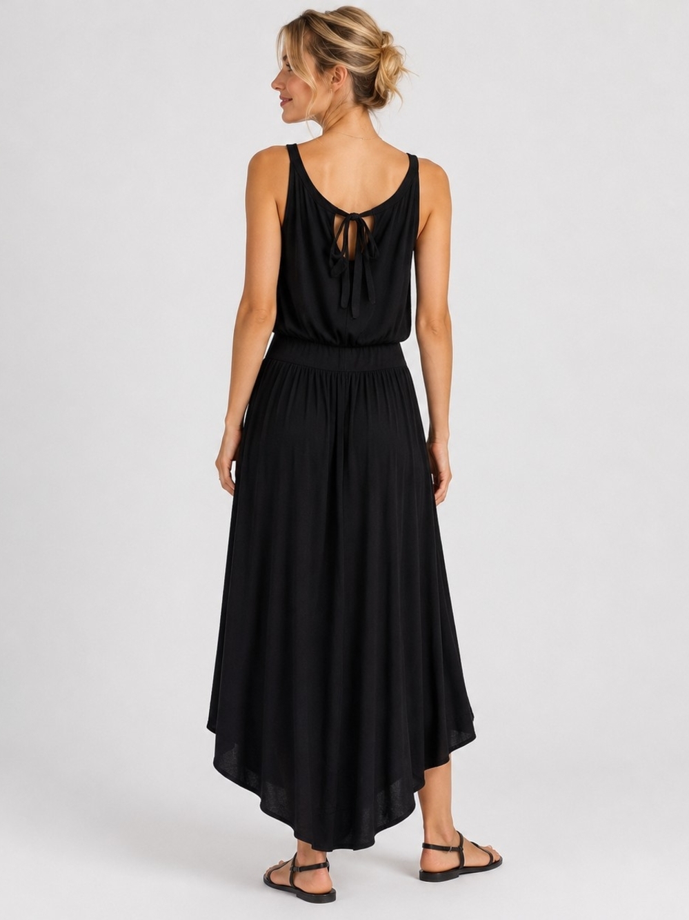 Soma Black Sleeveless High-Low Maxi Dress - Picture 2 of 7